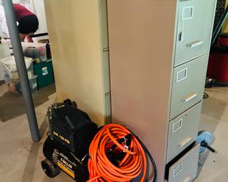 Filing cabinets $15 each
Air compressor $40