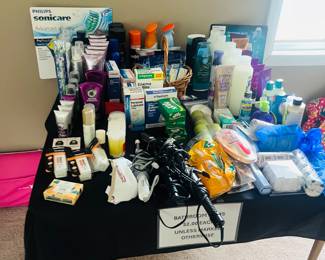 Bathroom items mostly $2 each