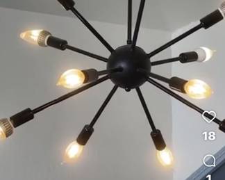 Sputnik mid Century Ceiling mount light fixture chandelier