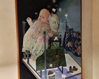 MORRIS BRODERSON OIL PAINTING W/ CERTIFICATE, COST $14,000 WHEN PURCHASED.