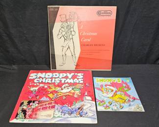 Snoopy 45rpm, Snoopy LP & A Christmas Carol LP