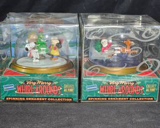 2 Blockbuster Very Merry Whirl Around Ornaments