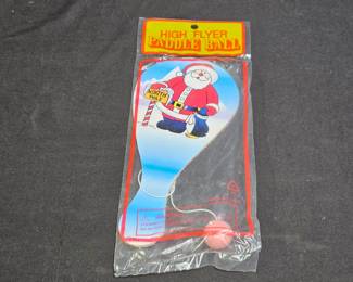 NEW Vintage Santa Claus Paddle Ball