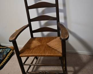 Antique Arm chair rattan seat