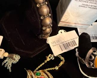 Sterling Southwestern Beads Cuff