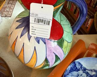 Hand Painted Rooster Pitcher