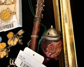 Vintage German Horn & Wood Pipe