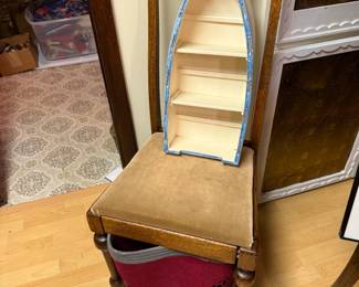 Boat Wooden Shelf, Wooden Chair