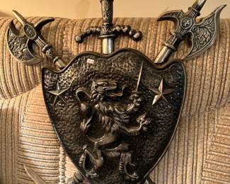 Medieval-Style Lion Coat of Arms