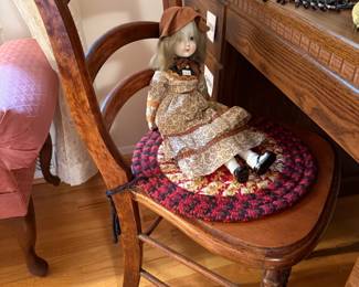 Vintage Doll, Wooden chair