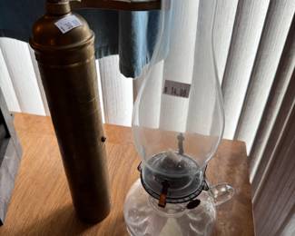 Vintage Glass Oil Lamp