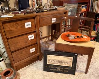 Wooden Desk & Chair