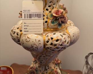 Porcelain Capodlmonte Lamp