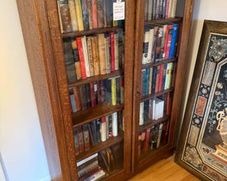 Antique Glass Door Bookshelf