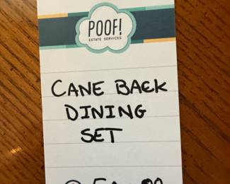 Cane Back Dining Set