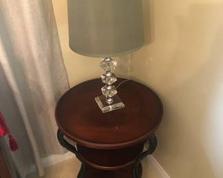 set of end table and lamps