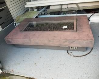 Fire pit is 42" x 6 ft. 
