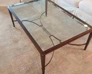 Glass top coffee table