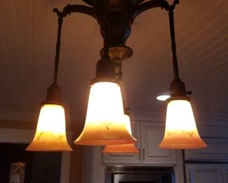 Vintage Favrile glass chandelier 