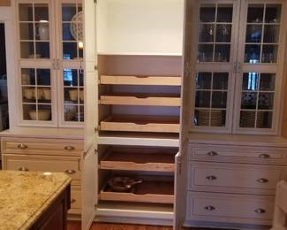 Cabinetry for glassware and serving ware