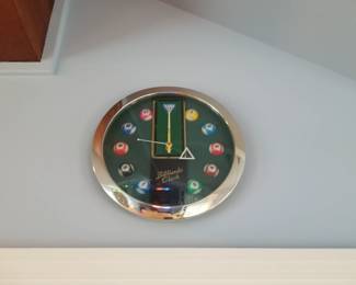 Billiard wall clock