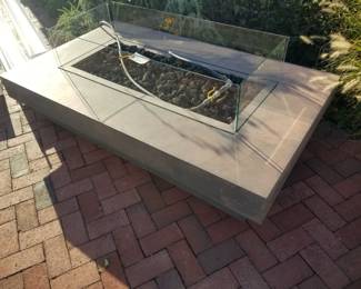 Fire pit is 42" x 6 ft. 