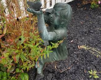 Lifesize bronze garden sculpture 