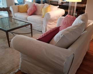 Crate & Barrel couch & loveseat