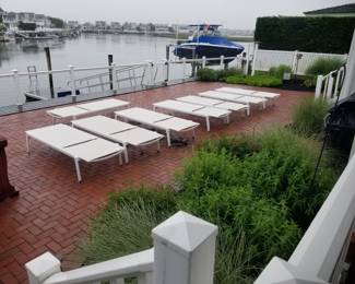 Contemporary patio chaises