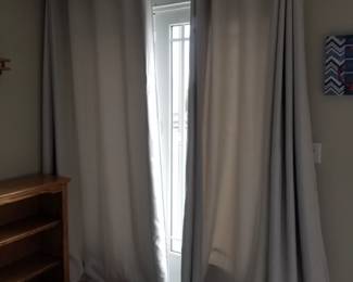 Curtain panels; curtain rods
