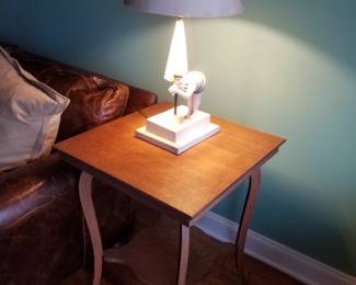 Retro bather table lamp; side table