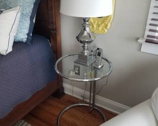 Accent table; table lamp - two available
