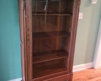 Glass front bookcase