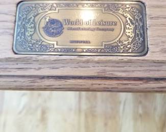 Pool table made in USA by World of Leisure