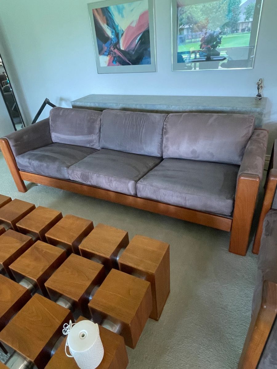 Ed Knoll sofa and chiar - so well built and comfy! Coffee table is super special!