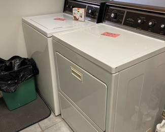 Kenmore washer and electric dryer - older set but works like a charm! Washer has an agitator.