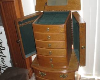 LARGE Jewelry Armoire  Floor Standing