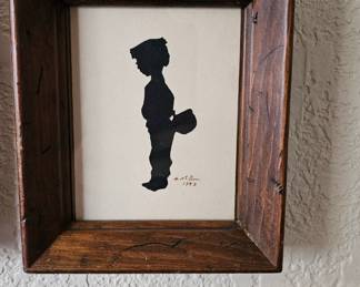 Framed Silhouette of a Boy by B McLean