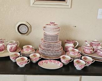 Mason Vista Pink Ironstone Dishes