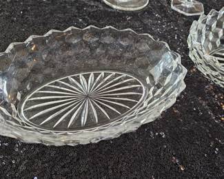 Fostoria American Cubist 9" x 6" Oval Serving Bowl