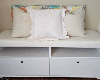 White Shoe Storage/Bench