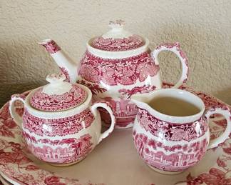 Mason's Vista Pink Tea Set