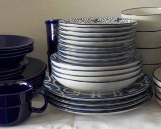 Miscellaneous Blue And White Plates And Bowls,Spectrum Stonewhere Mainstays