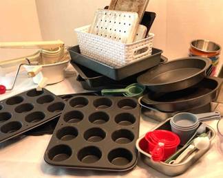 Baking Pans, Muffin Pans, Measuring Cups And Spoons , And More