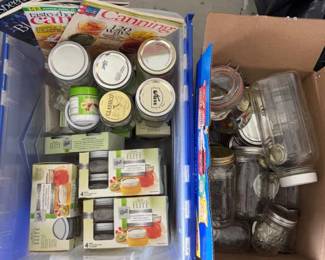 Mystery Lot Of Canning Jars, Lids, Magazines