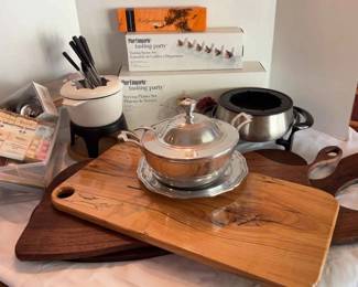 Entertaining Items, Fondue Set, Charcuterie Cutting Boards, Accessories
