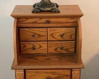 Roll Top Jewelry Cabinet Lamp
