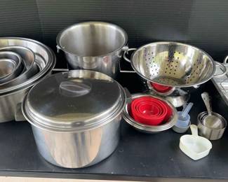 Assorted Pots, Mixing Bowls, Baking Sheets