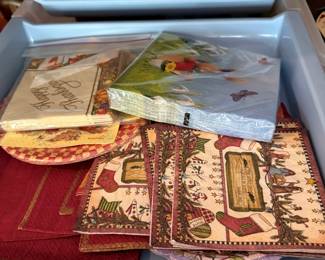 Decorative Plates and Napkins