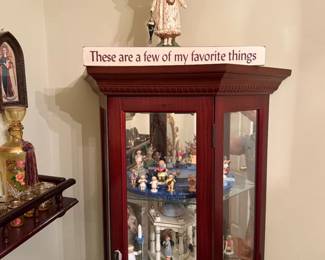 Curio Cabinet with Collectibles